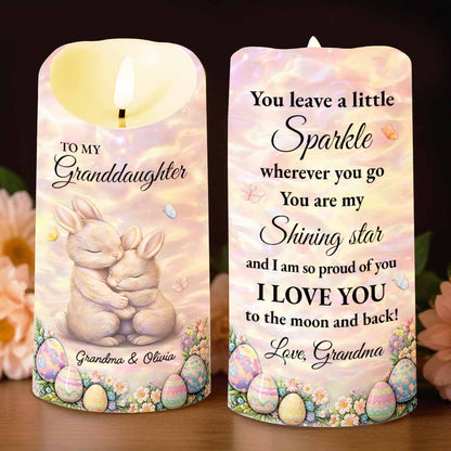 To My Granddaughter Leave A Little Sparkle Rabbit And Easter Eggs