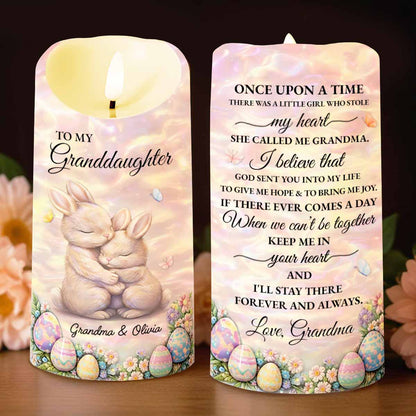 To My Granddaughter Once Upon A Time Rabbit And Easter Eggs