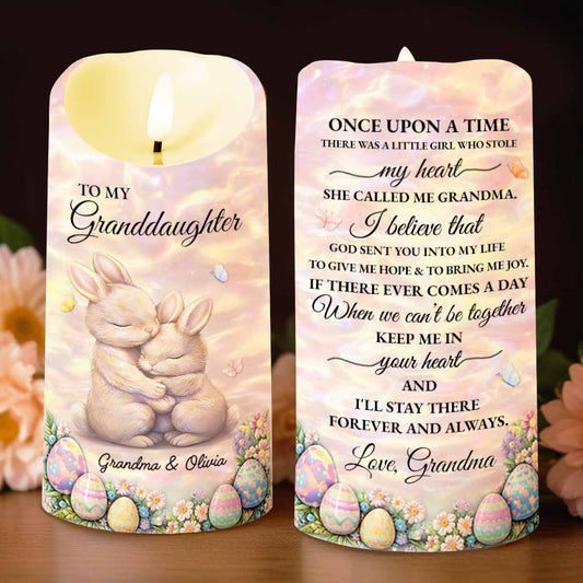 To My Granddaughter Once Upon A Time Rabbit And Easter Eggs