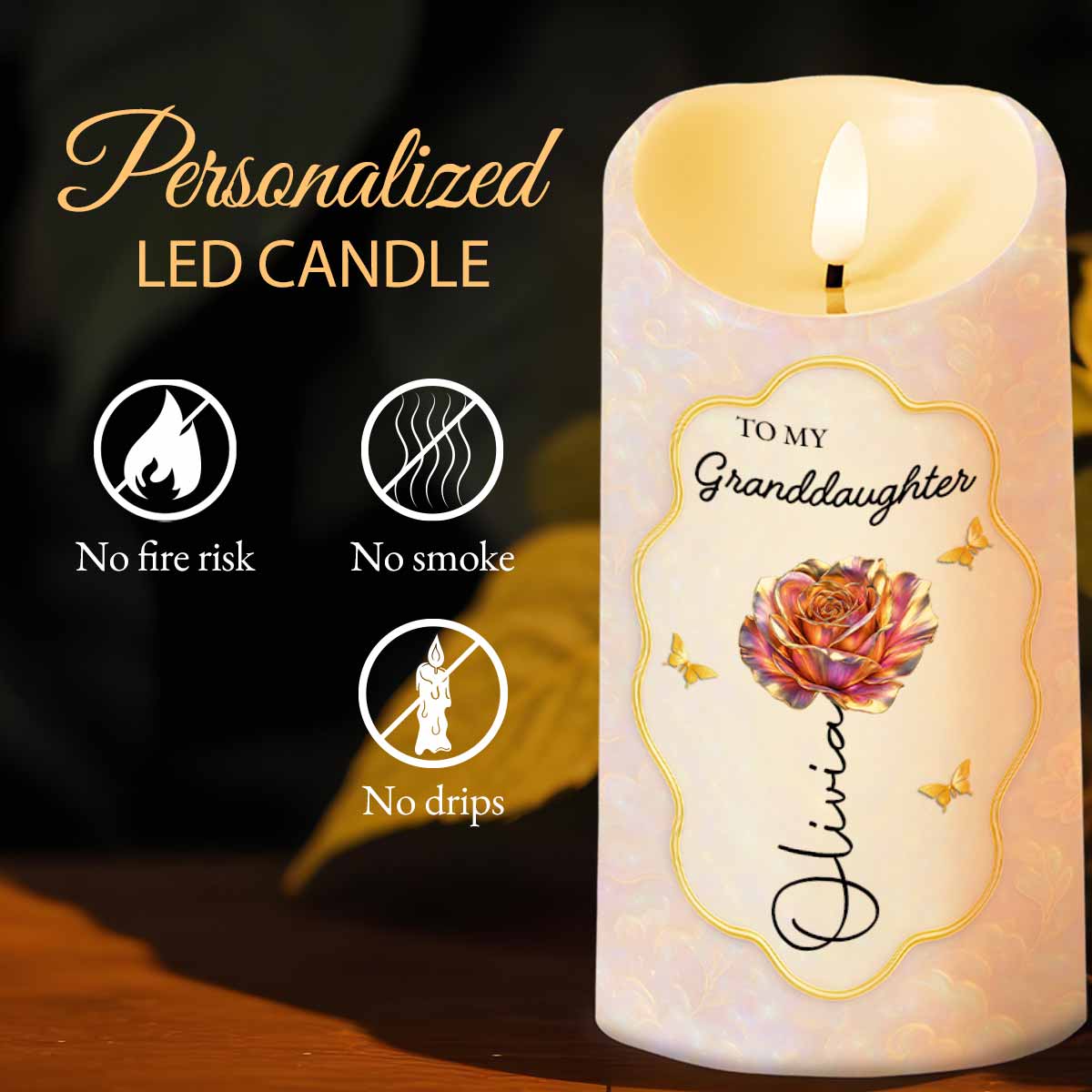 To My Granddaughter Once Upon A Time Flower Butterflies Heart