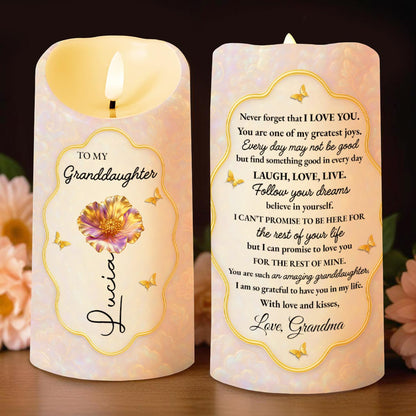 To My Granddaughter Never Forget That I Love You Flower Butterfly