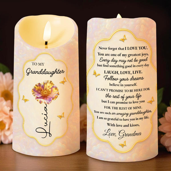 To My Granddaughter Never Forget That I Love You Flower Butterfly