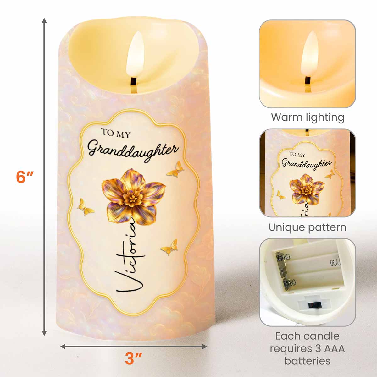 To My Granddaughter Never Forget That I Love You Flower Butterfly