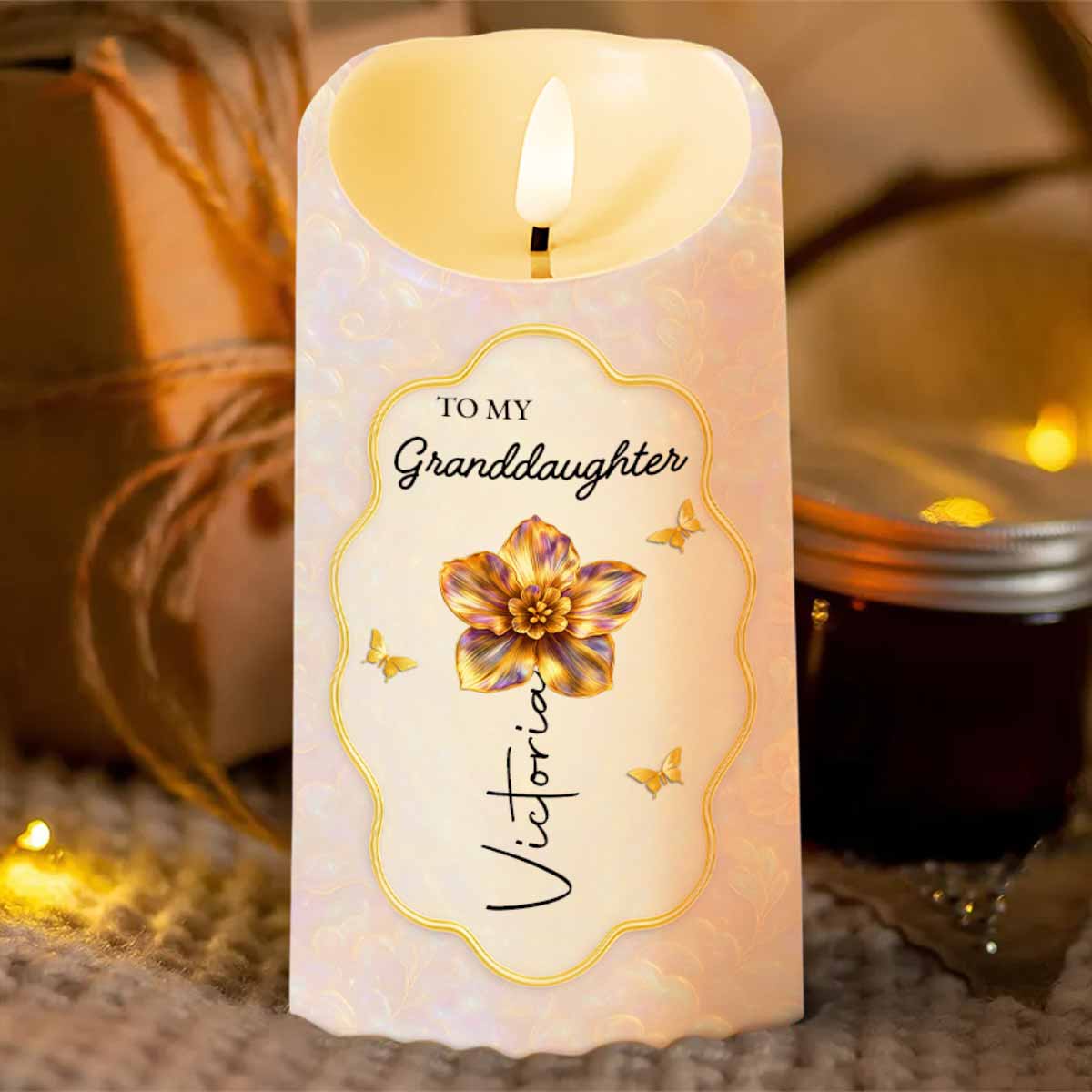 To My Granddaughter Never Forget That I Love You Flower Butterfly