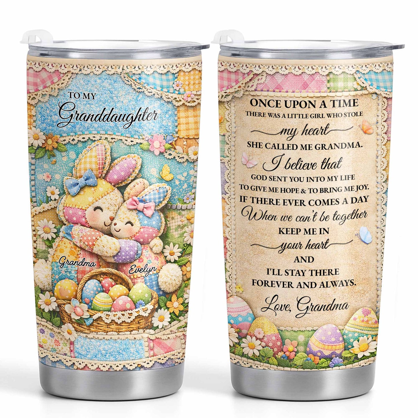 To My Granddaughter Once Upon A Time Bunnies And Easter Eggs