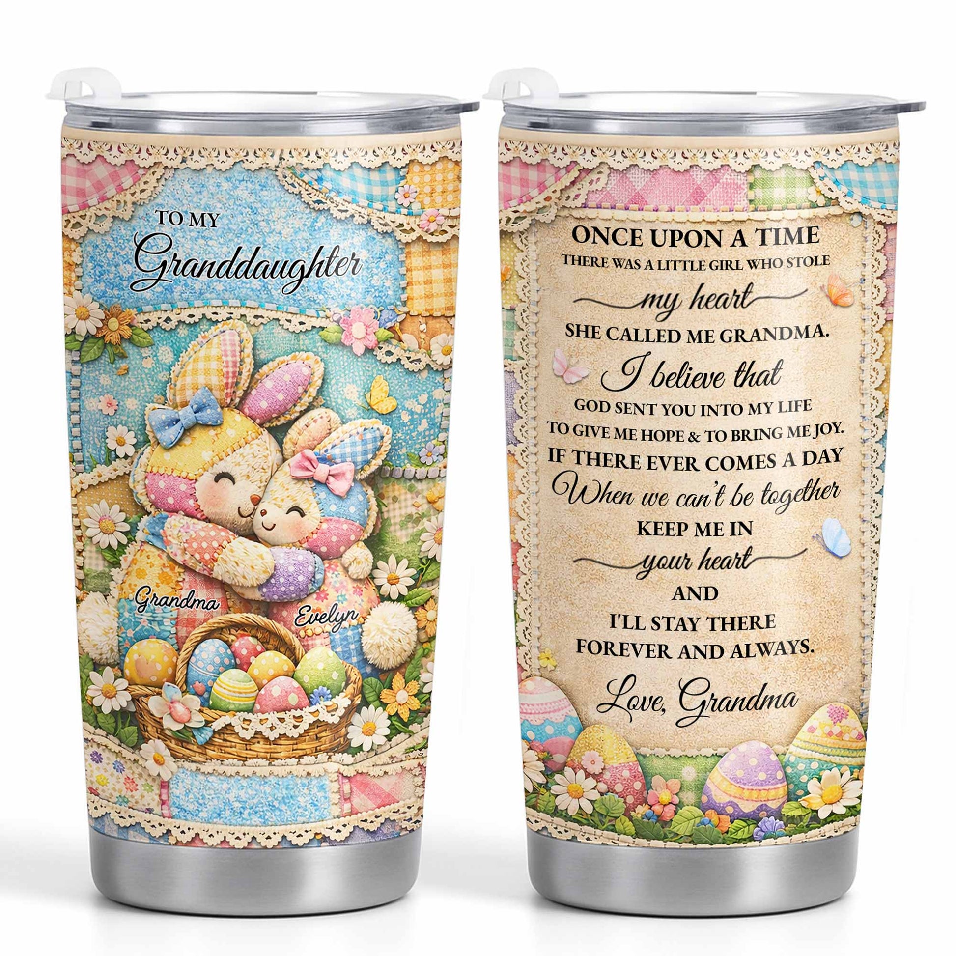 To My Granddaughter Once Upon A Time Bunnies And Easter Eggs