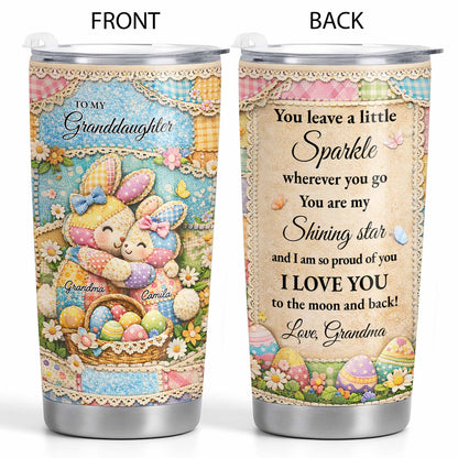 To My Granddaughter Sparkle Wherever You Go Rabbits And Easter Eggs