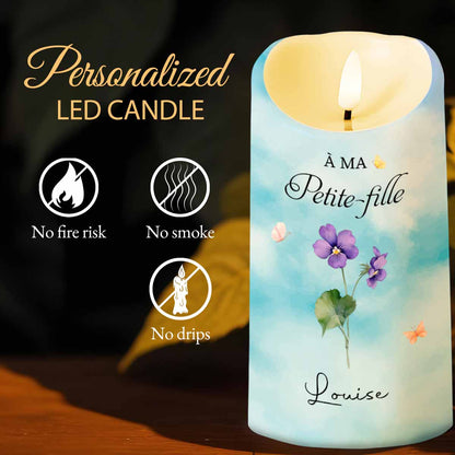 À MA Petite-fille Souviens-toi De Qui Tu Es Birth Month Flowers Crown - Personalized Custom LED Candle - GDT838_LECA