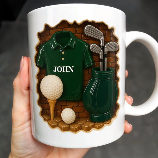 Celebrate Your Love for Golf, Golf Shirt, Golf Balls, Golf Clubs, Golf Bag - Personalized Custom Coffee Mug - GOLF005_MG
