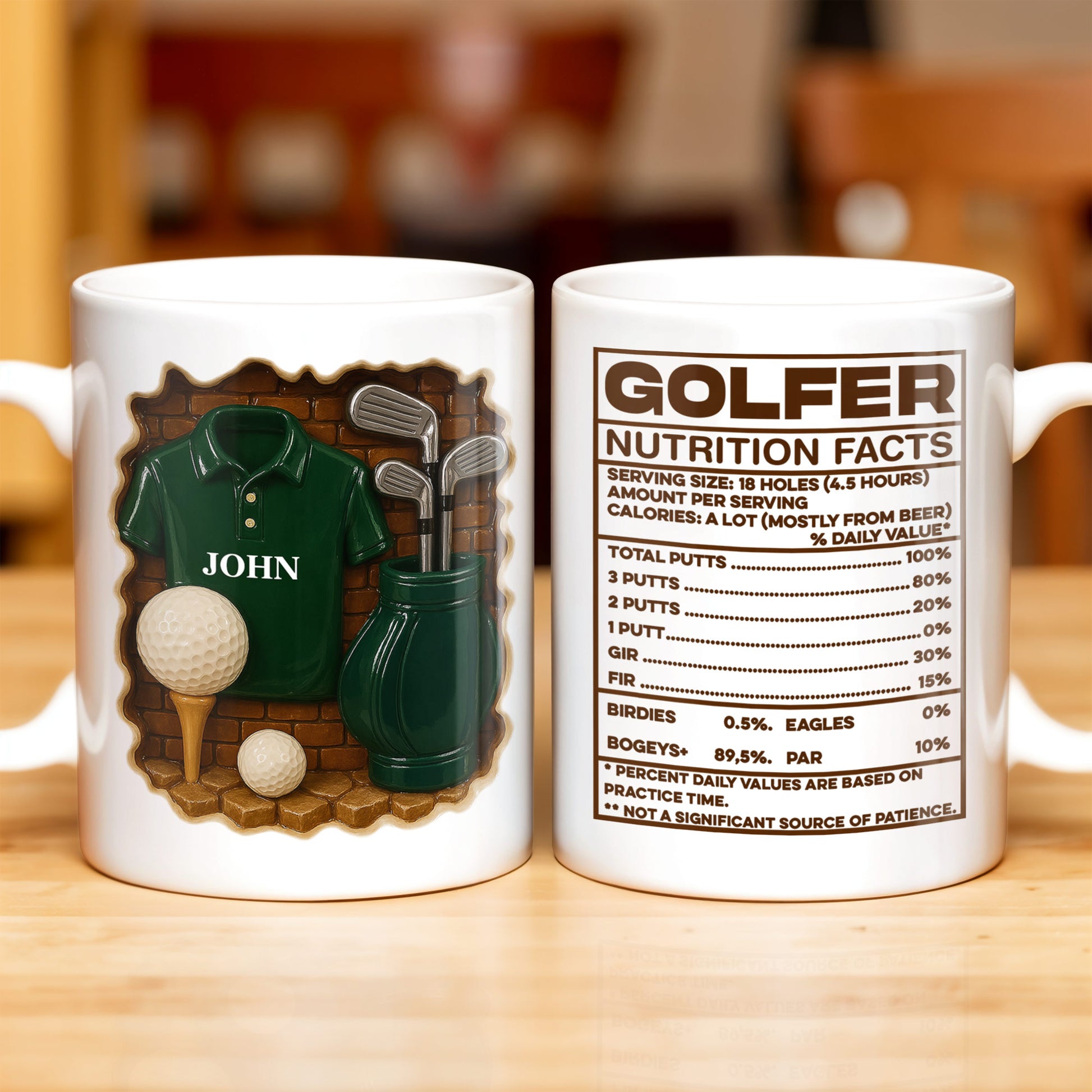 Golfer Nutrition Facts With Golf Accessories