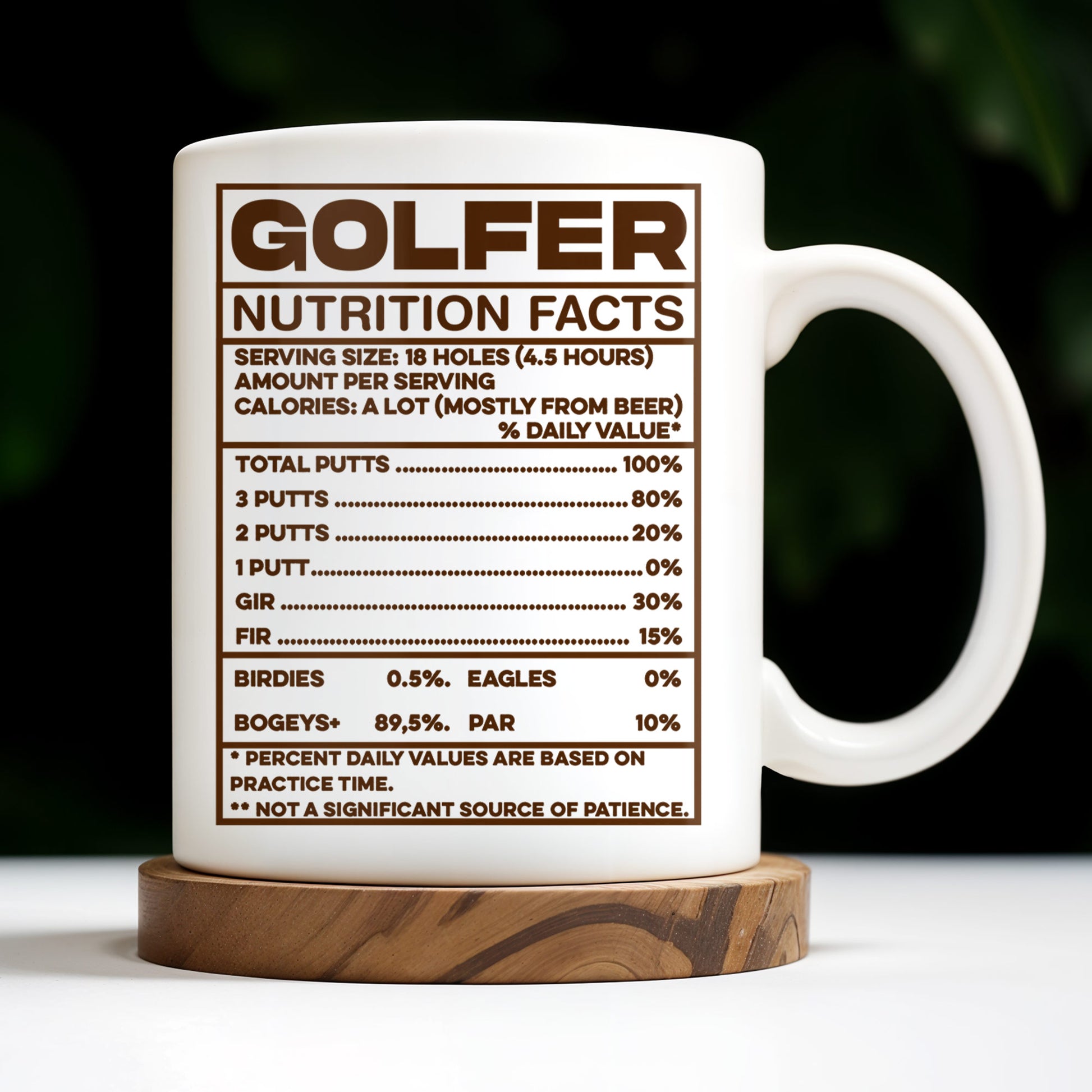 Golfer Nutrition Facts With Golf Accessories