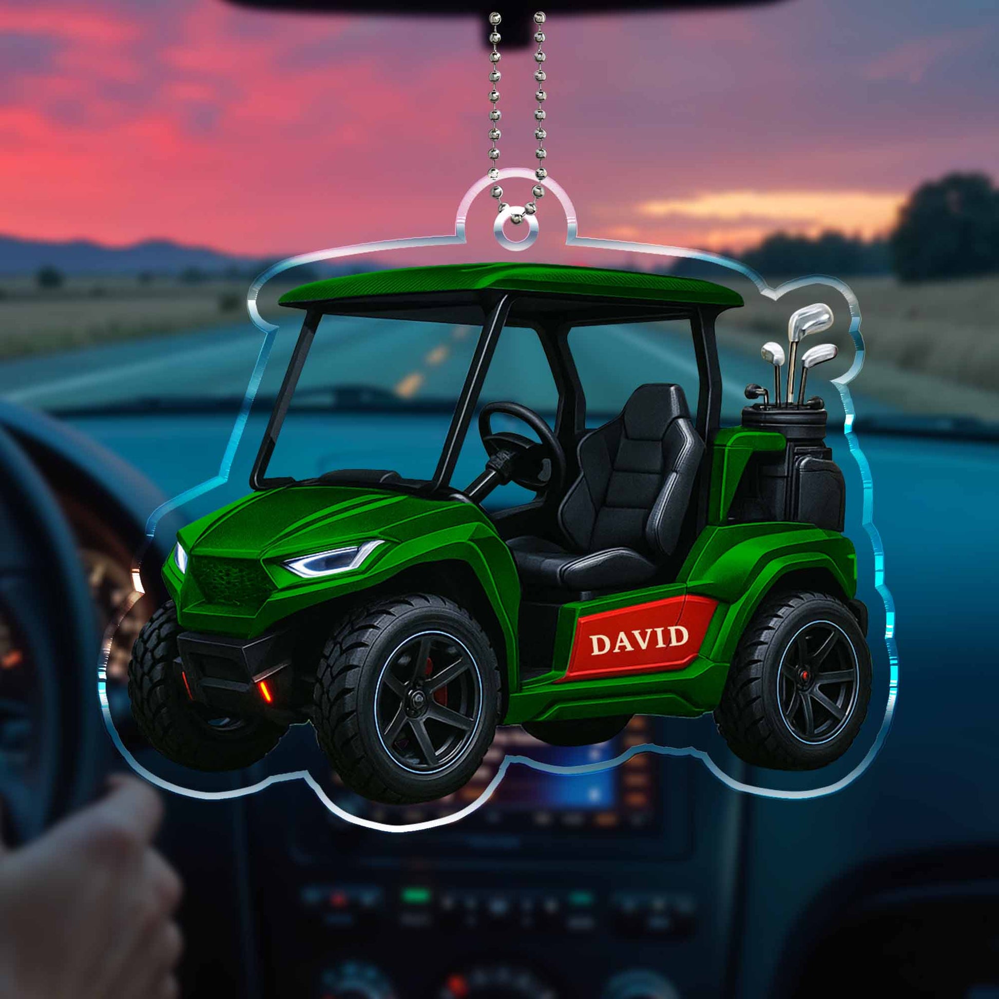 Customize This Unique Golf Cart Ornament