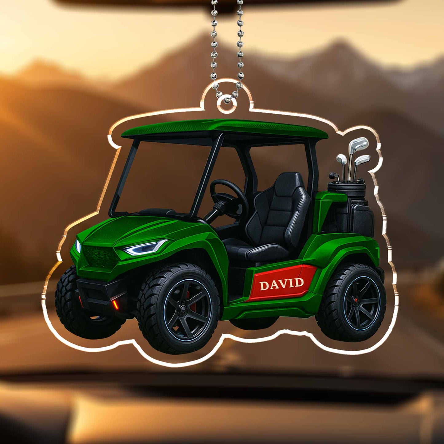 Customize This Unique Golf Cart Ornament