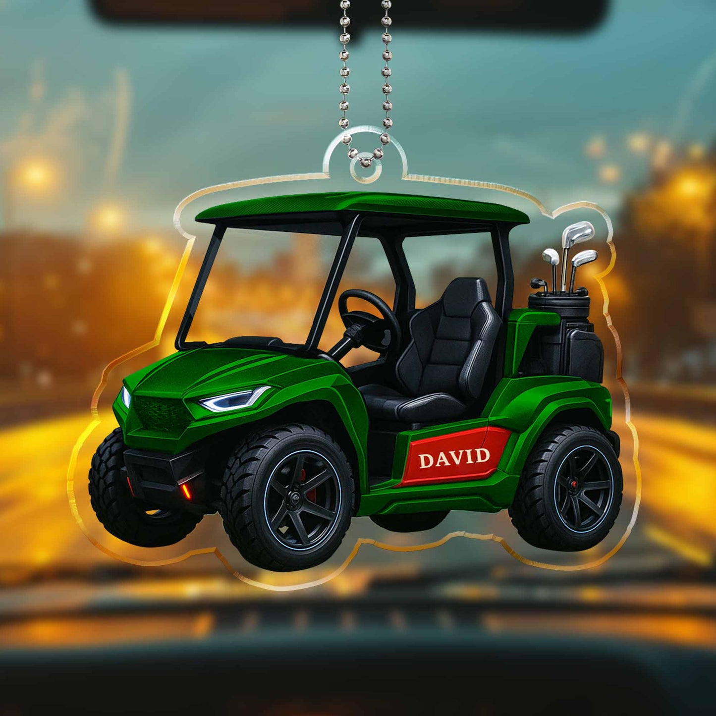 Customize This Unique Golf Cart Ornament