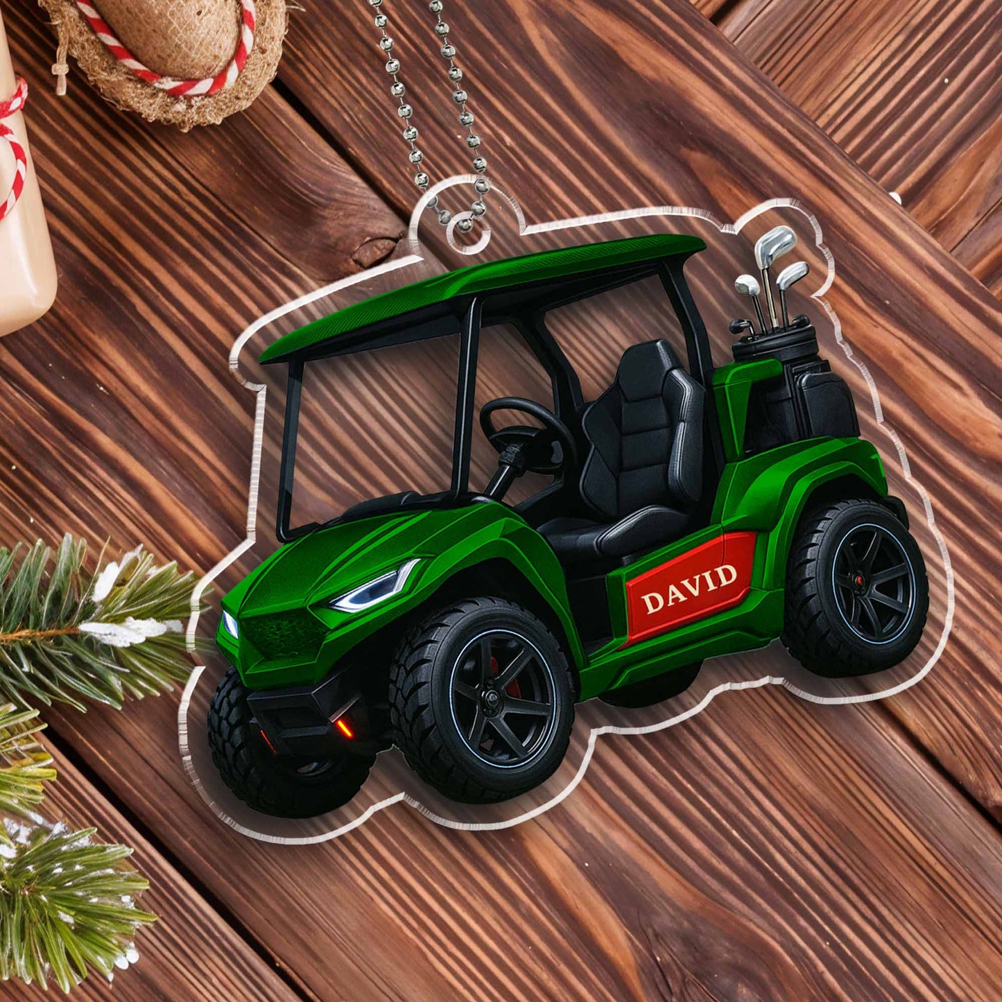 Customize This Unique Golf Cart Ornament