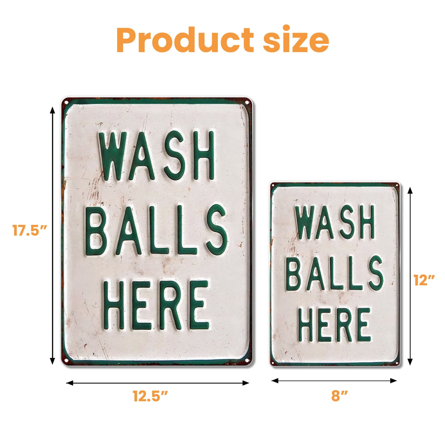 Wash Balls Here Sign