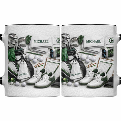 Customizable Golf Enthusiast Design With Clubs And Balls