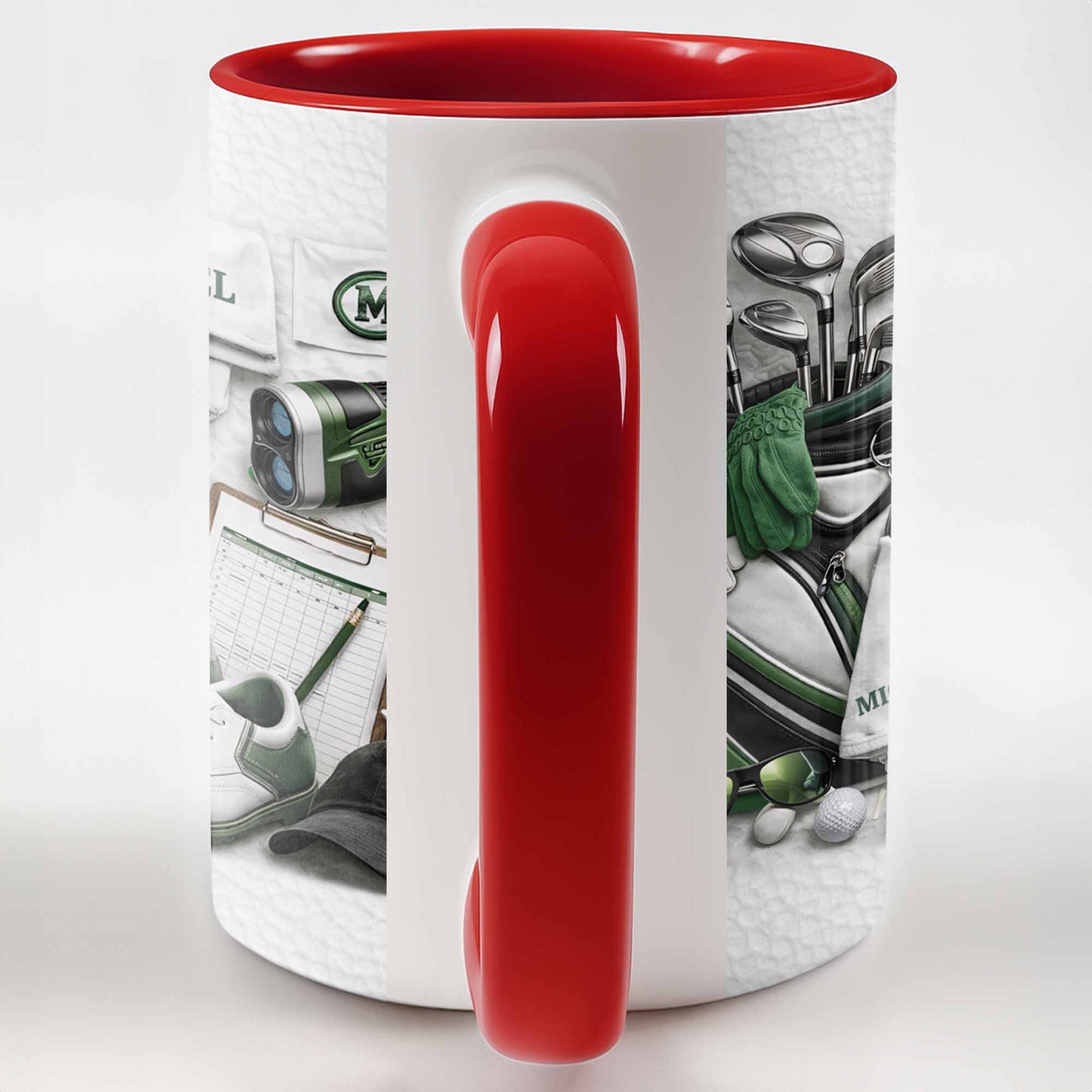 Customizable Golf Enthusiast Design With Clubs And Balls