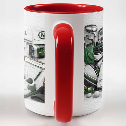 Customizable Golf Enthusiast Design With Clubs And Balls