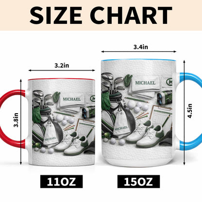 Customizable Golf Enthusiast Design With Clubs And Balls