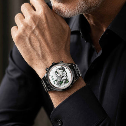 Master Of The Green Golf Clubs And Shoes Custom Watch - Personalized Custom Men's Watch - GOLF012_CUMWA