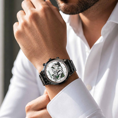 Master Of The Green Golf Clubs And Shoes Custom Watch - Personalized Custom Men's Watch - GOLF012_CUMWA