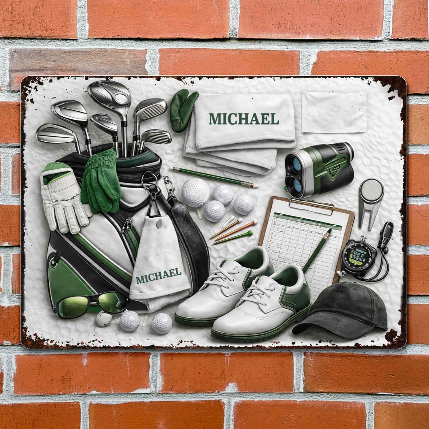 Golf Life Is The Best Life With Golf Clubs And Equipment - Personalized Metal Sign - GOLF012_MSIGN