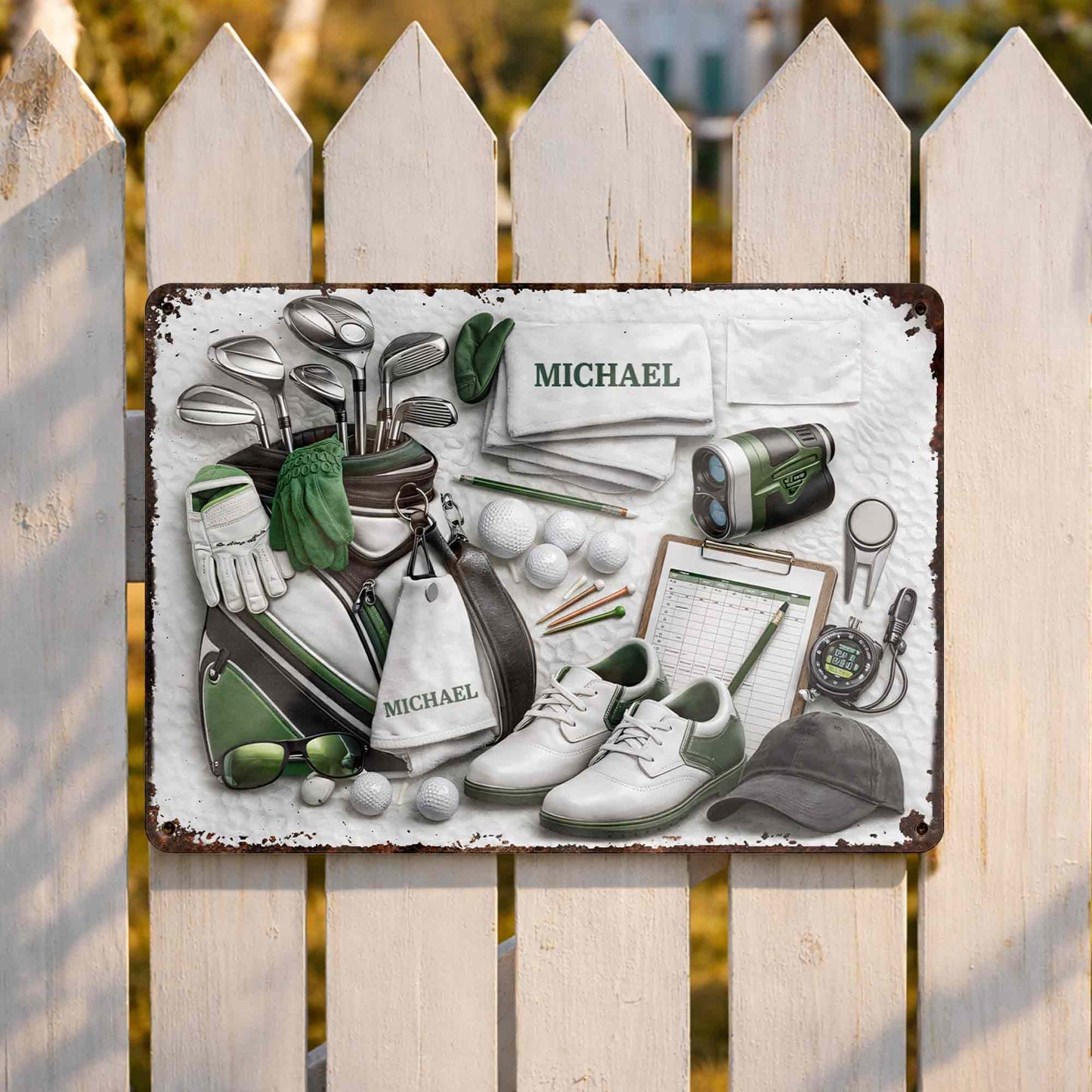 Golf Life Is The Best Life With Golf Clubs And Equipment - Personalized Metal Sign - GOLF012_MSIGN