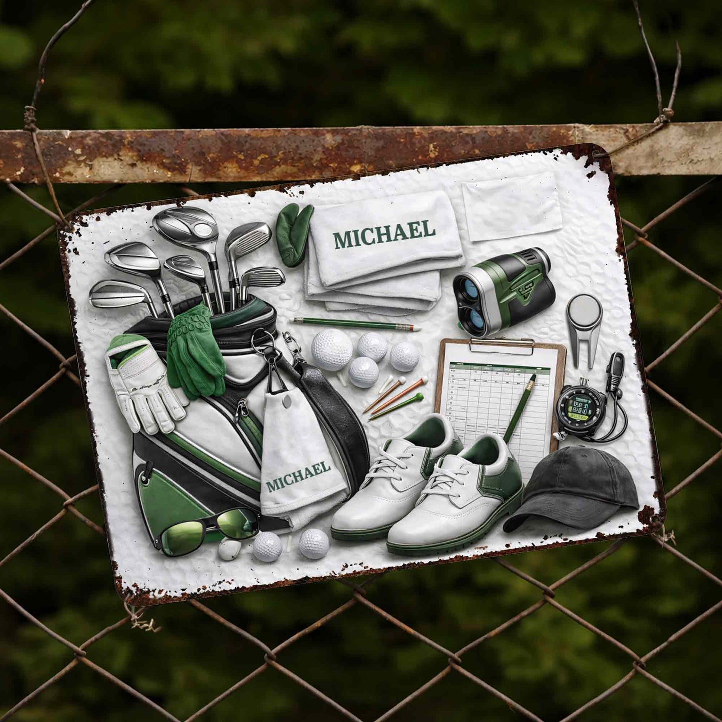 Golf Life Is The Best Life With Golf Clubs And Equipment - Personalized Metal Sign - GOLF012_MSIGN