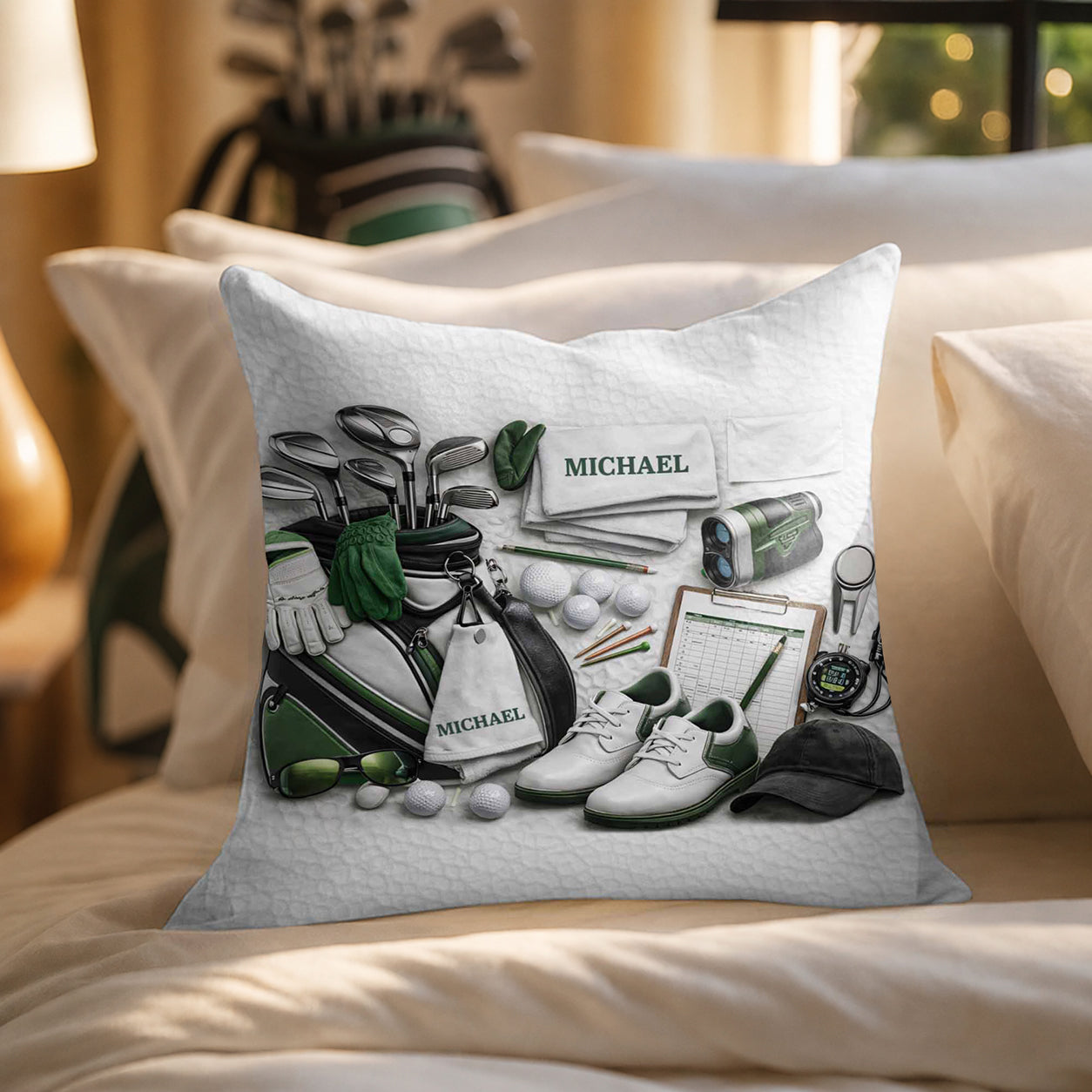 Golf Life Is Better With You Clubs And Bag Accessories - Personalized Custom Pillow, Insert Included - GOLF012_PLW