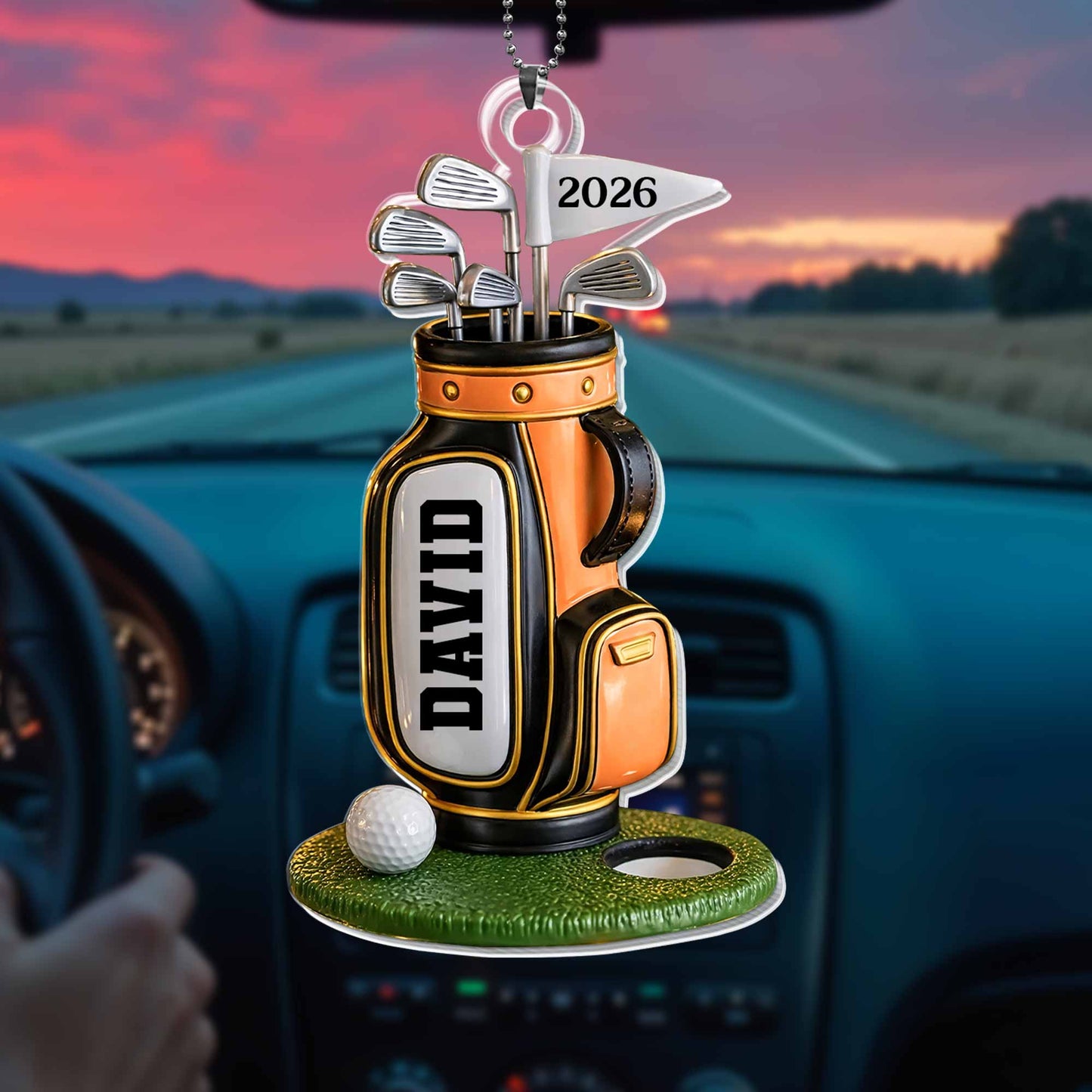 Born To Golf Golf Bag With Clubs And Ball