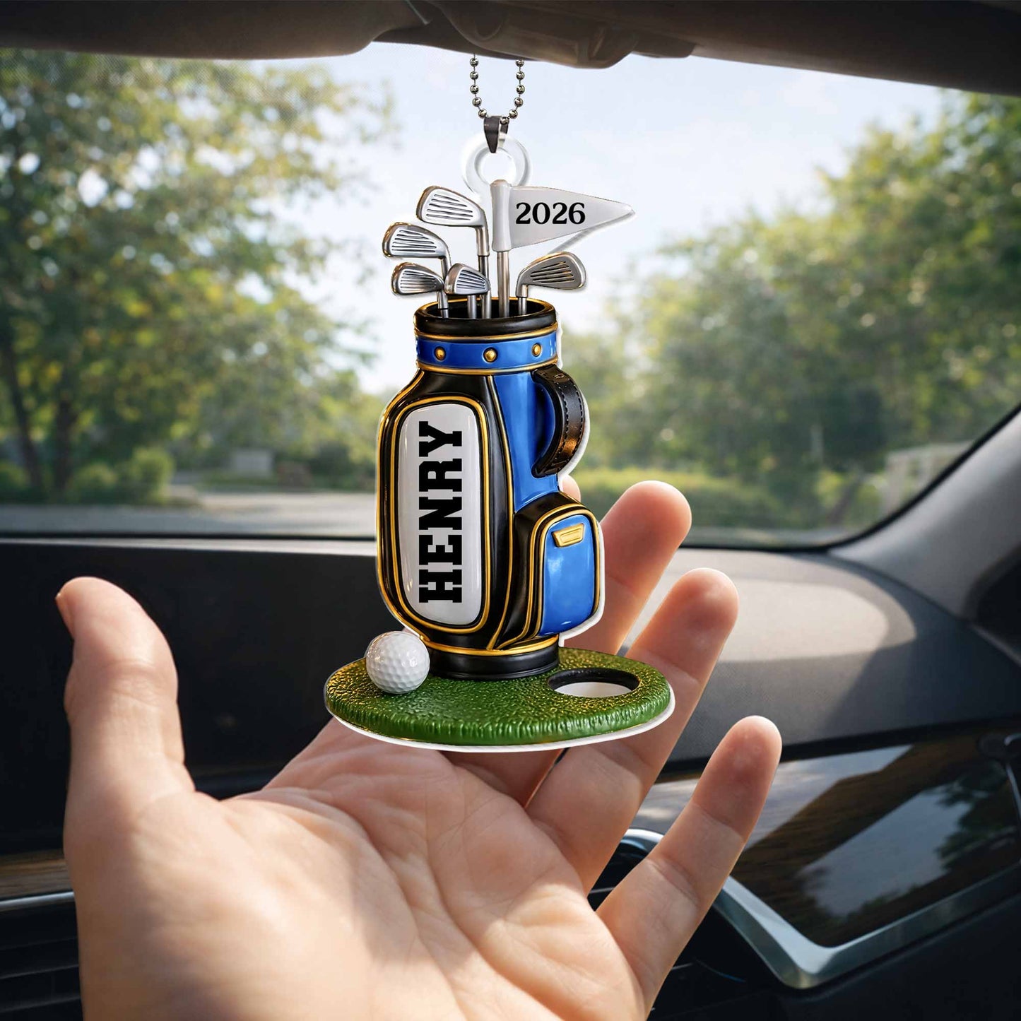 Born To Golf Golf Bag With Clubs And Ball