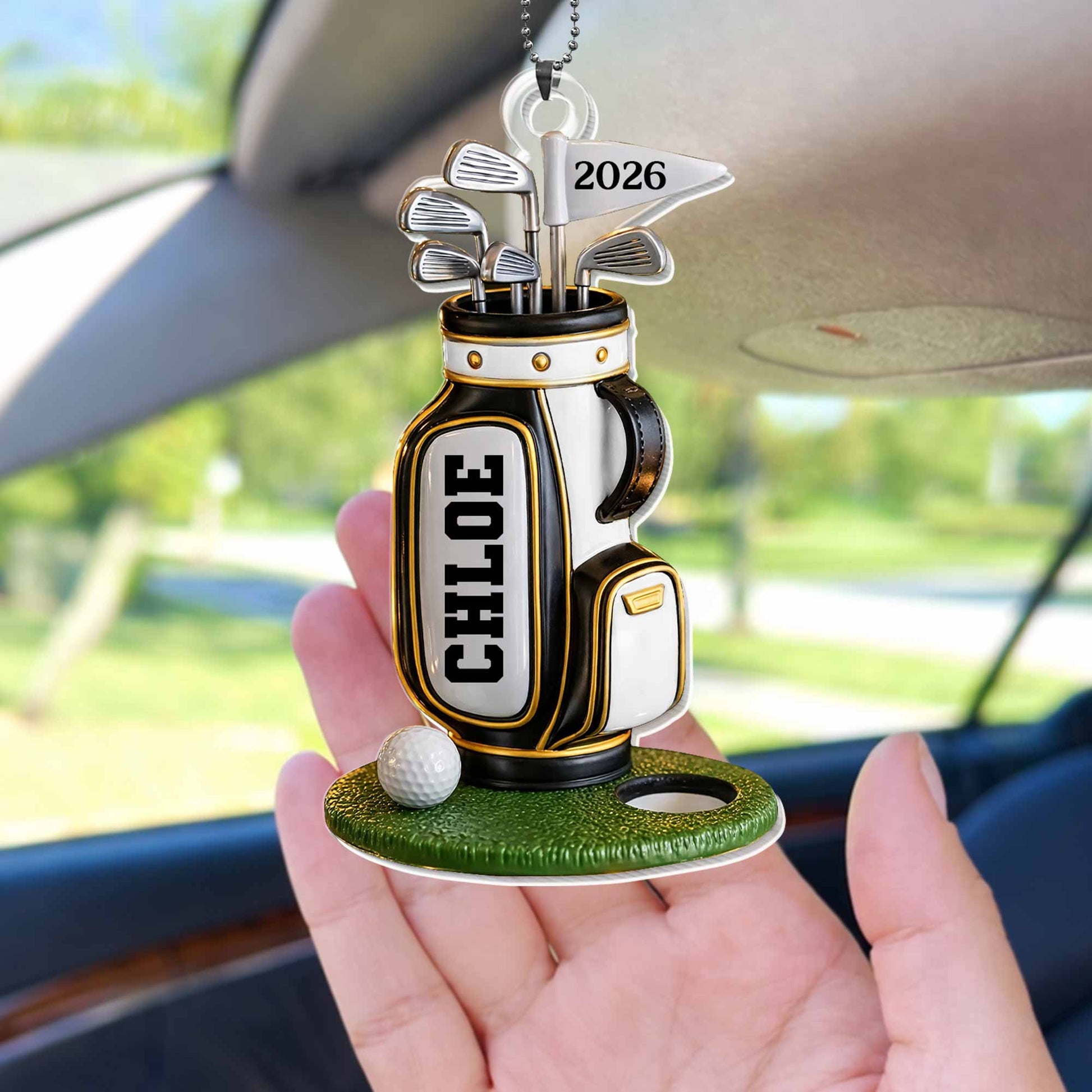 Born To Golf Golf Bag With Clubs And Ball