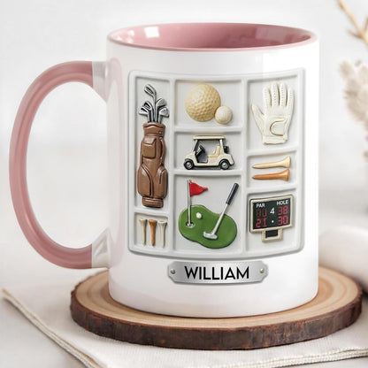 Life Is A Game Golf Is A Serious Sport With Golf Bag And Balls