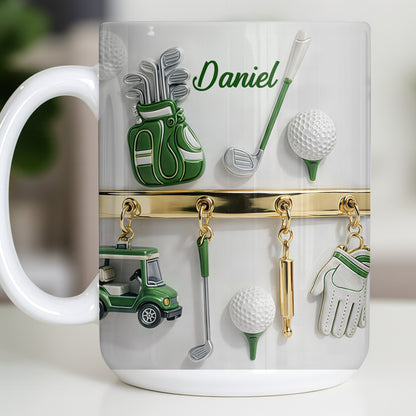 Customized Name, Golf Bag, Clubs, Balls, And Cart