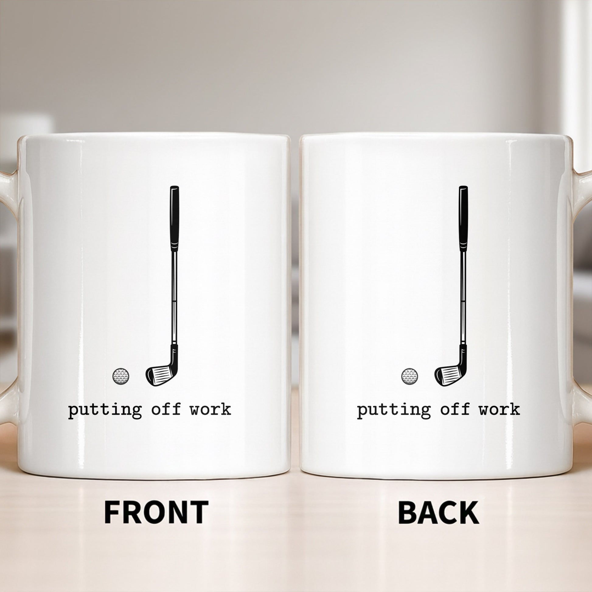 Putting Off Work Golf Club and Ball Design