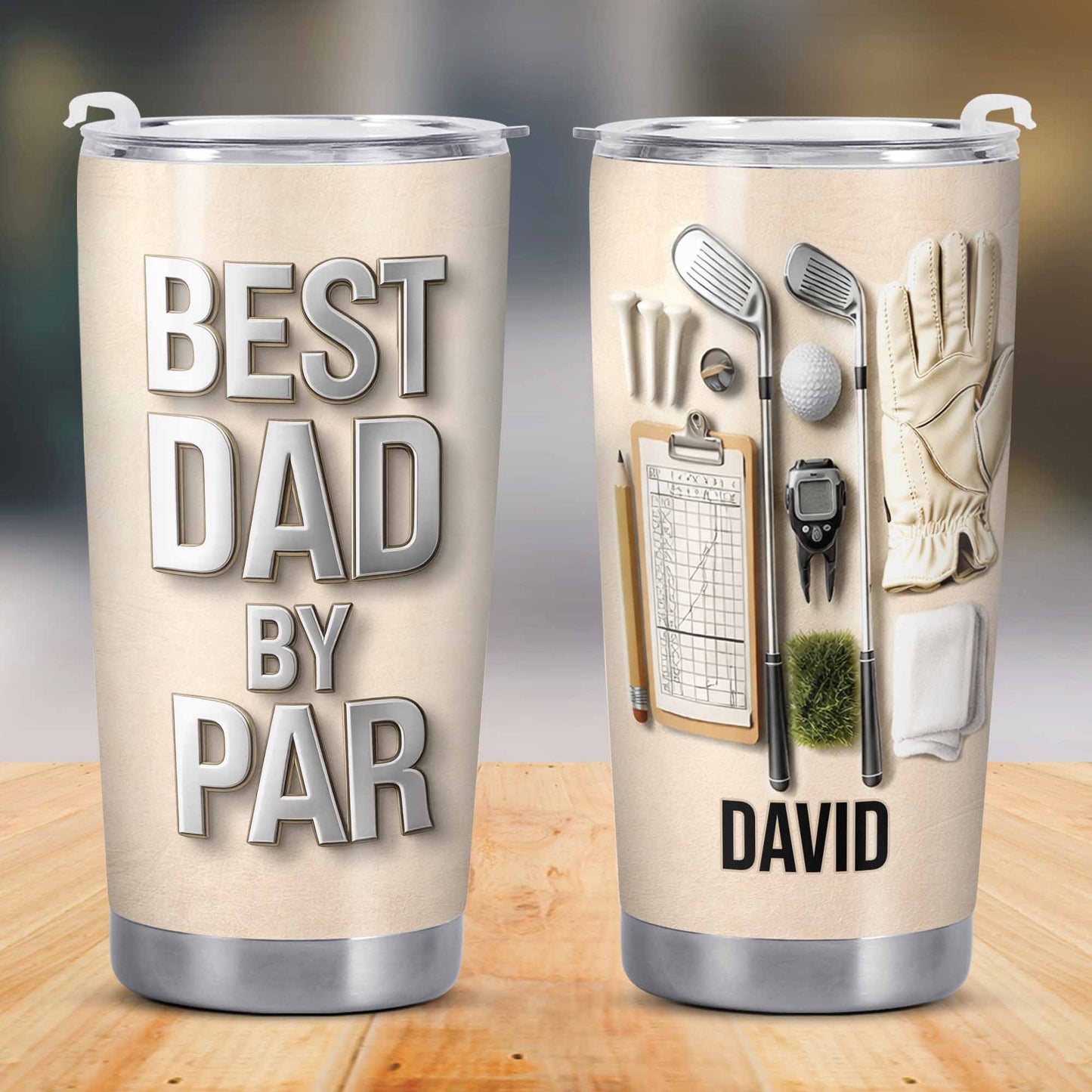 Best Dad By Par With Golf Equipment and Glove