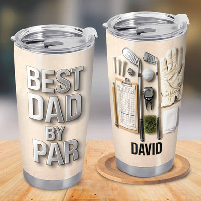 Best Dad By Par With Golf Equipment and Glove