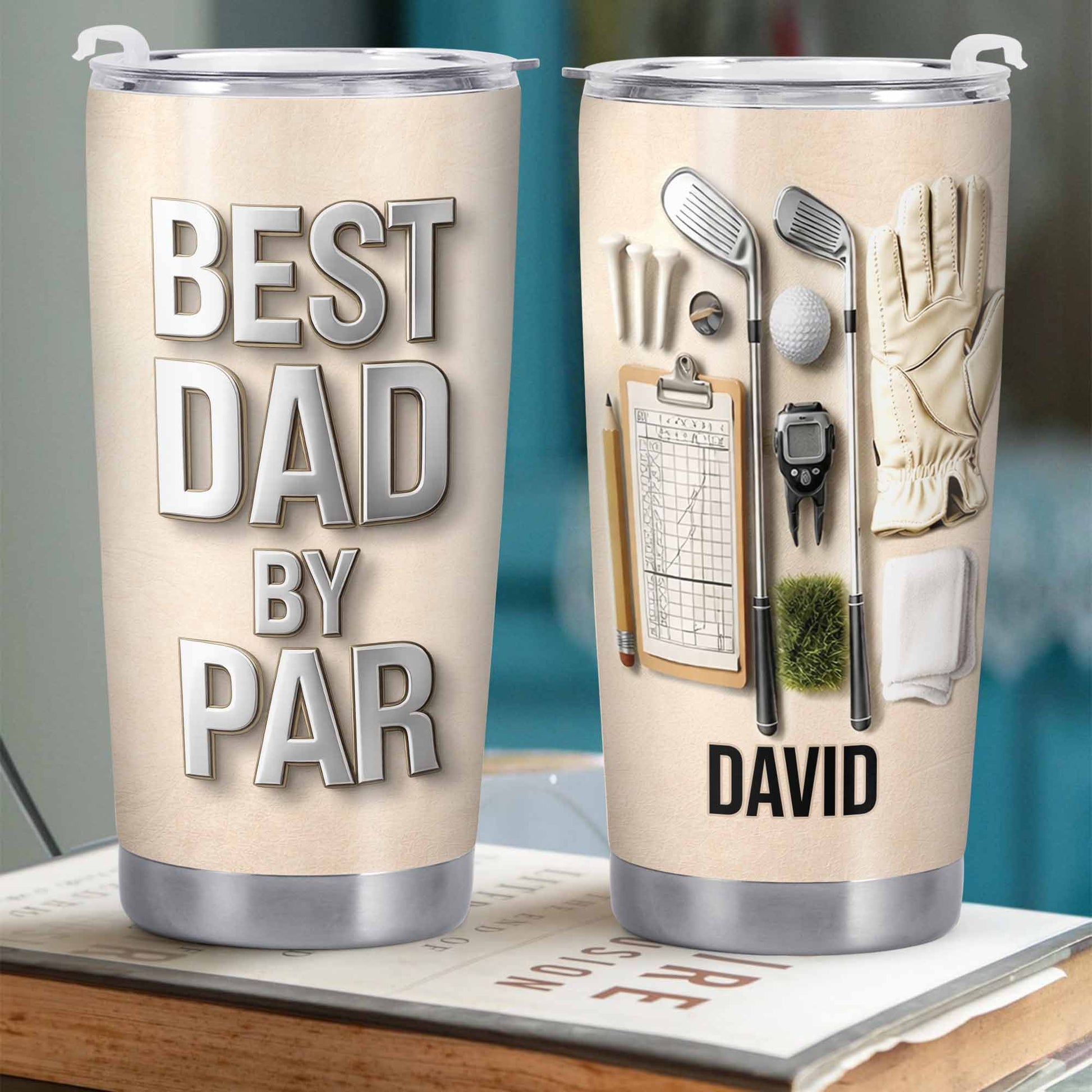 Best Dad By Par With Golf Equipment and Glove