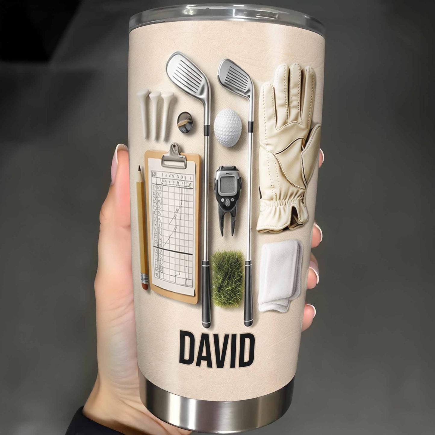 Best Dad By Par With Golf Equipment and Glove