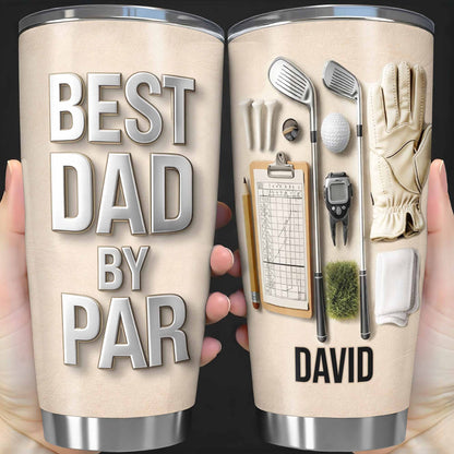 Best Dad By Par With Golf Equipment and Glove
