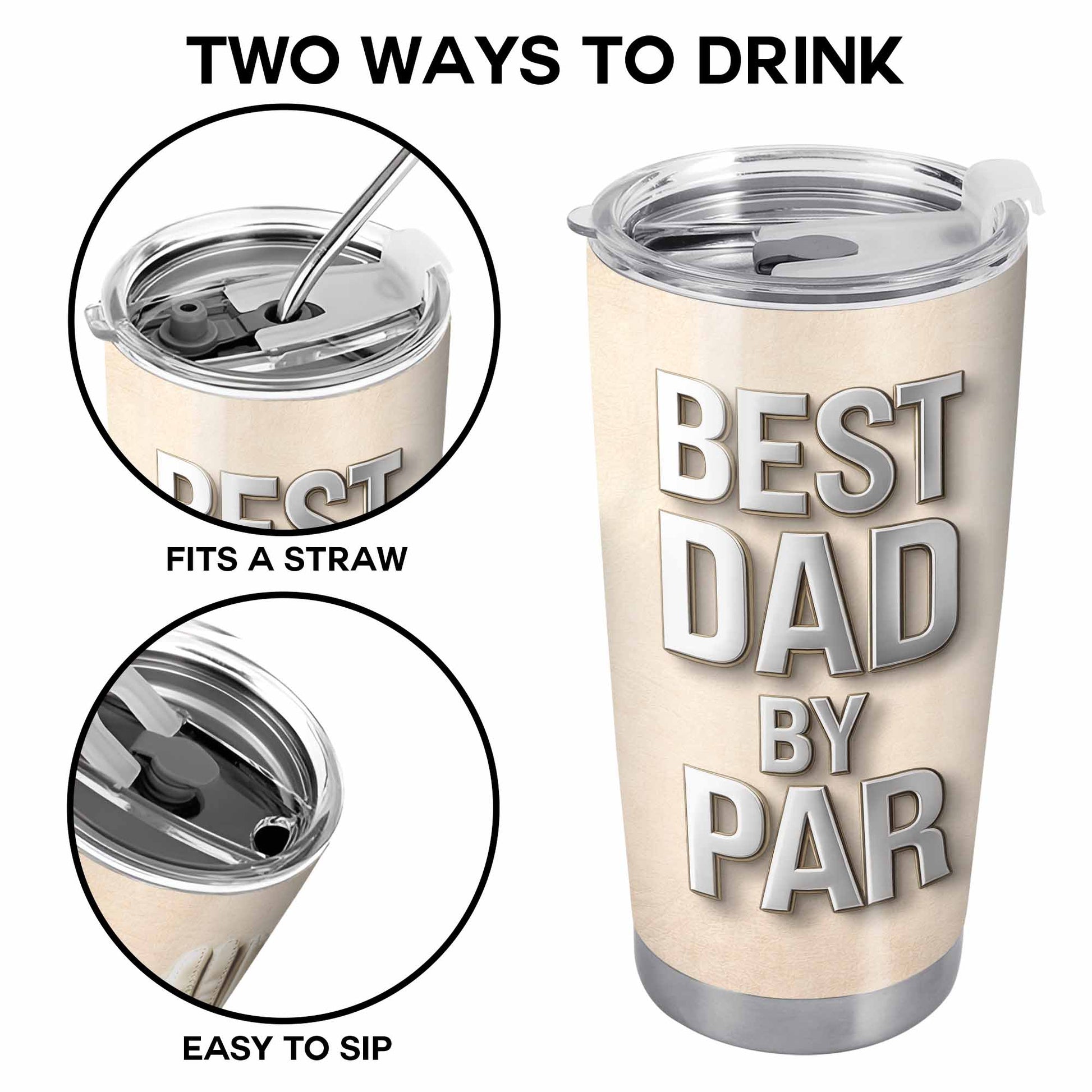 Best Dad By Par With Golf Equipment and Glove