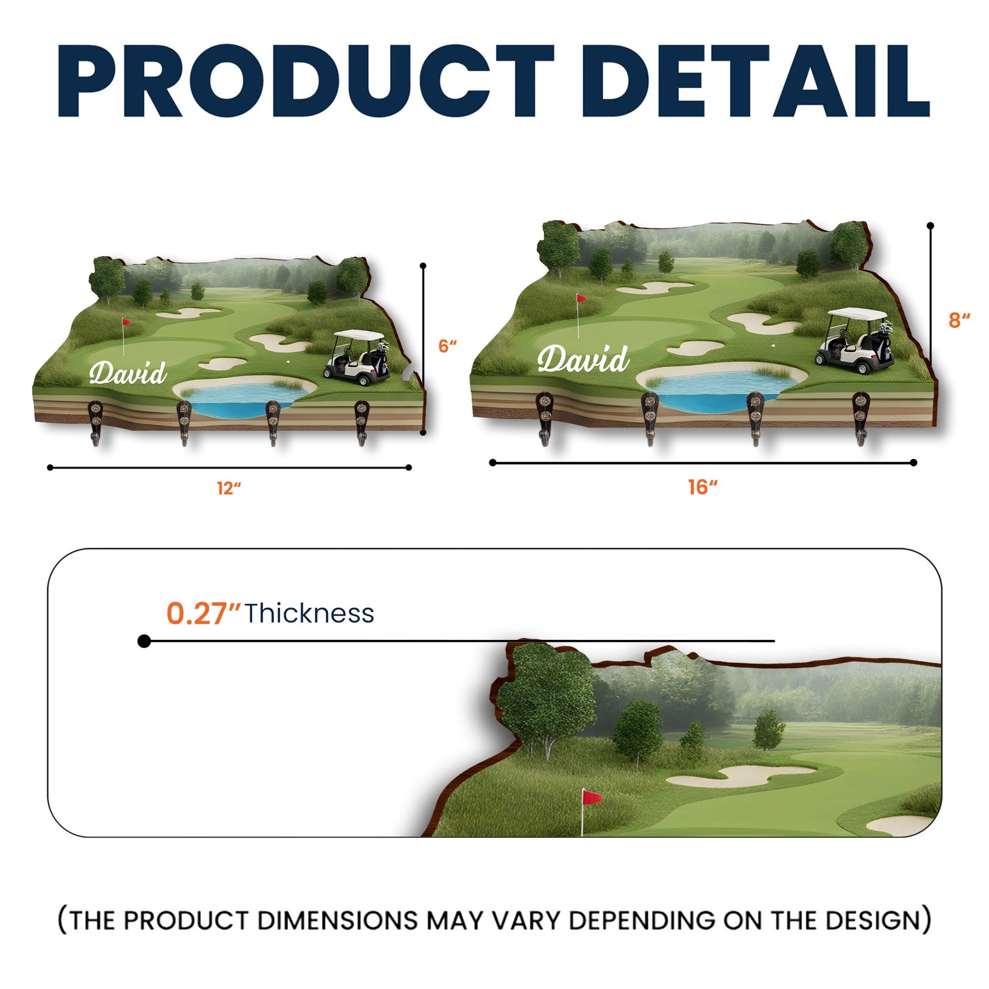 Master Of The Green Golf Course With Golf Cart And Flag