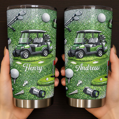 Eat Sleep Golf Repeat With Golf Cart And Clubs