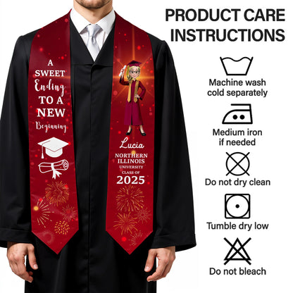 A Sweet Ending To A New Beginning, Graduation Cap and Fireworks