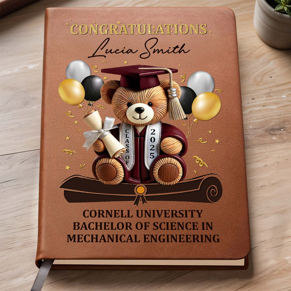 Congratulations Lucia Smith, Cornell University Bachelor of Science in Mechanical Engineering, Teddy Bear, Graduation Cap