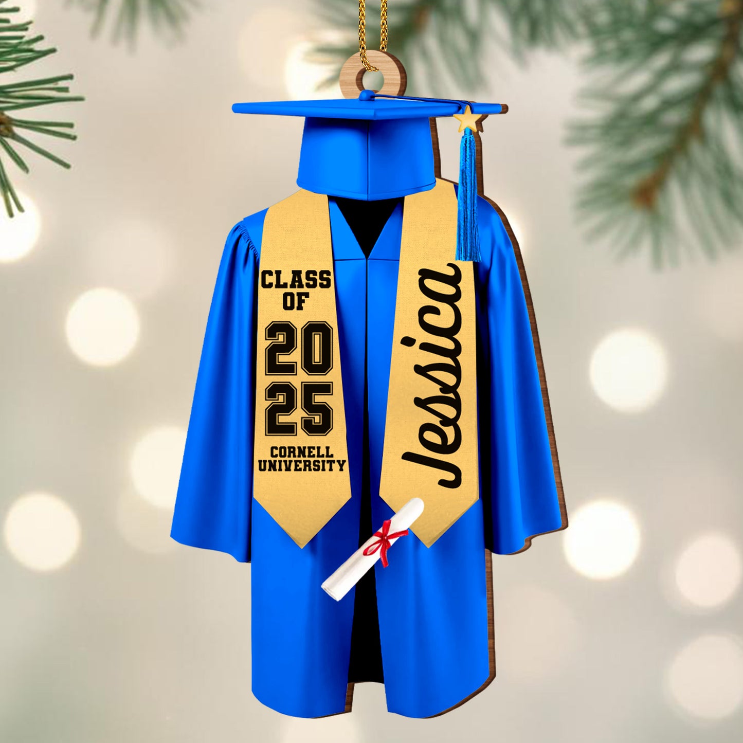 Class Of [Year], Graduation Robe And Cap