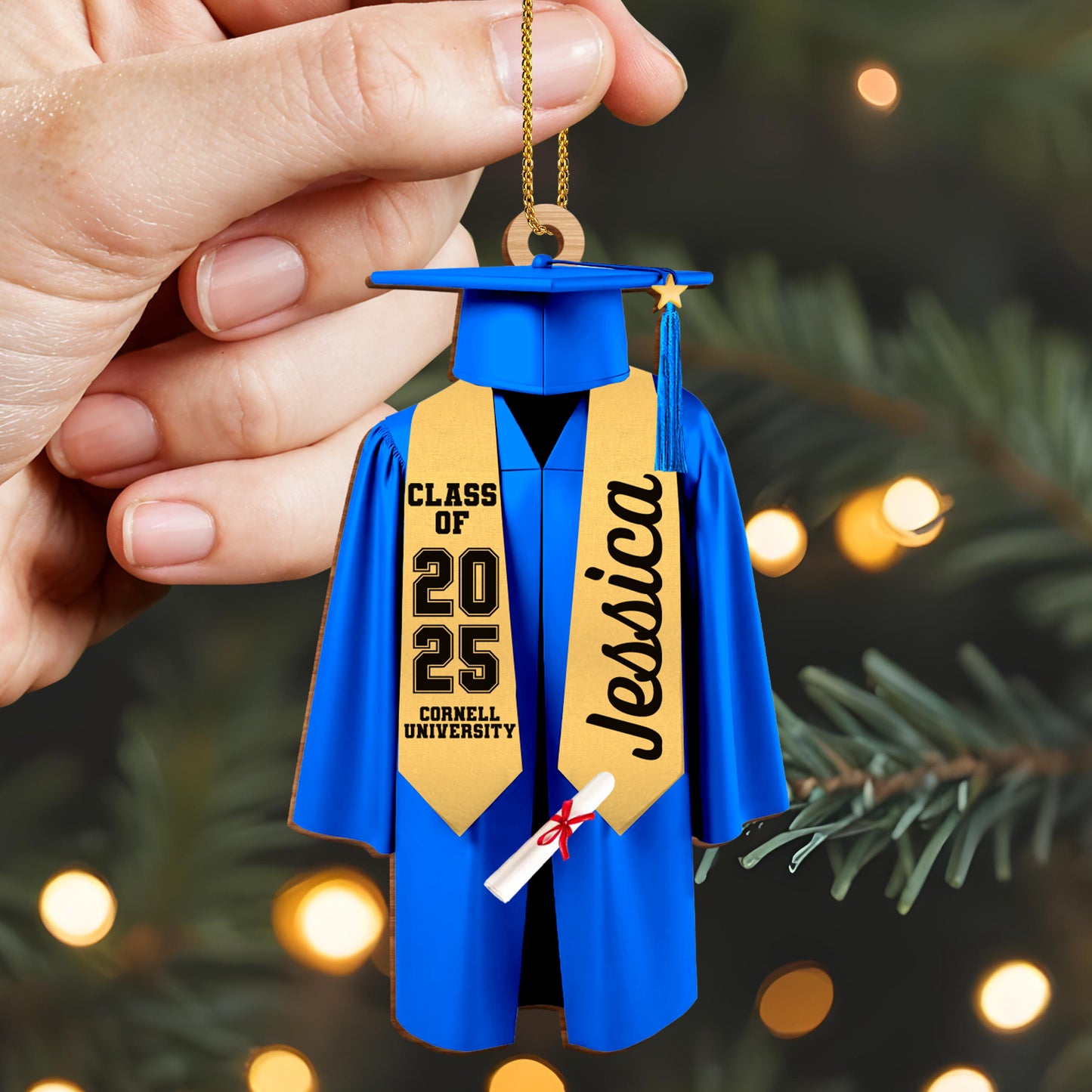 Class Of [Year], Graduation Robe And Cap