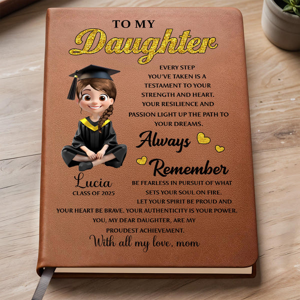 To My Daughter, Always Remember, Graduation Cap and Hearts