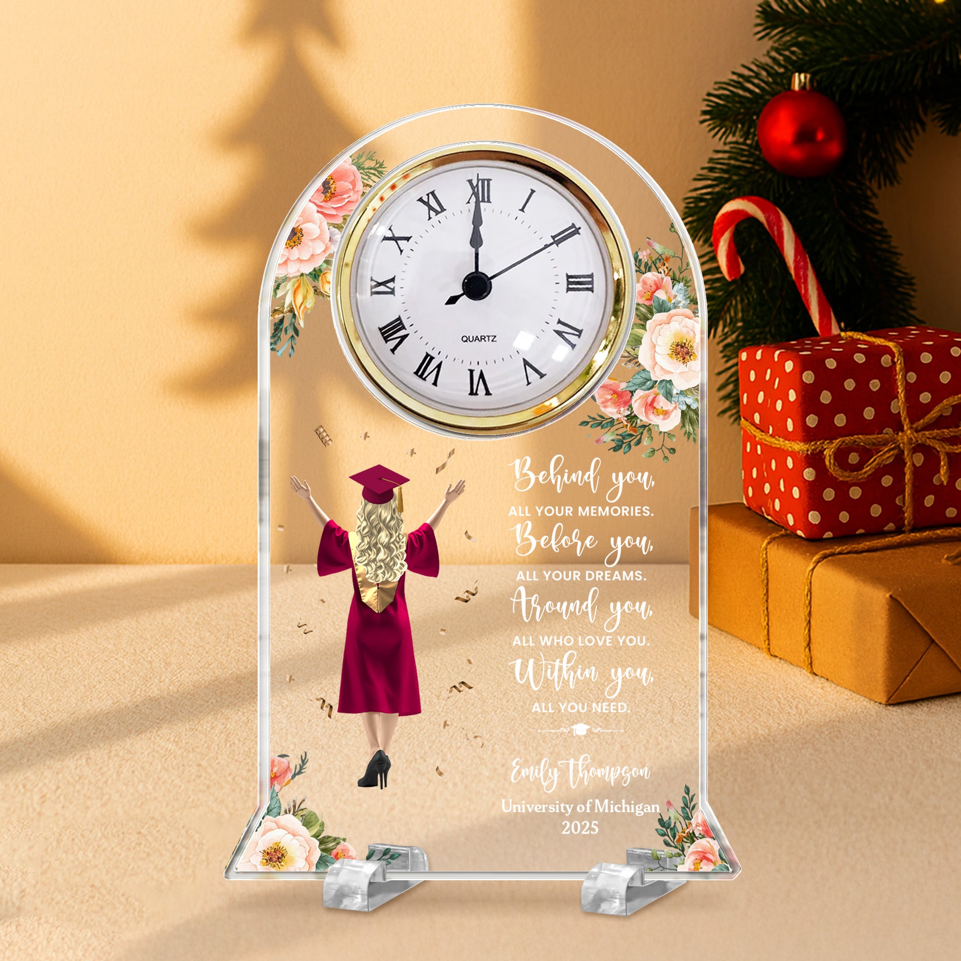 Behind You, All Your Memories, Graduation Cap and Flowers